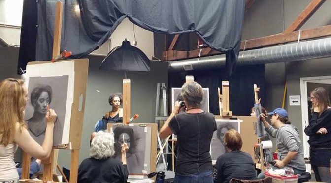 The Female Artist Model - Pigeon Plumtree III in class